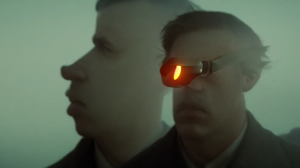 Image similar to the shrimp head blinders film still from the movie directed by denis villeneuve with art direction by zdzis