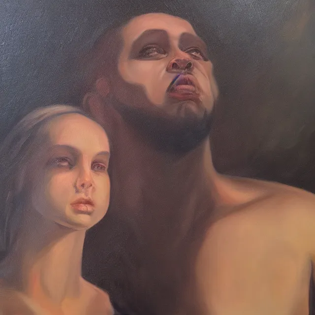 Image similar to Lord Morpheus Dream of the Endless, oil painting portrait