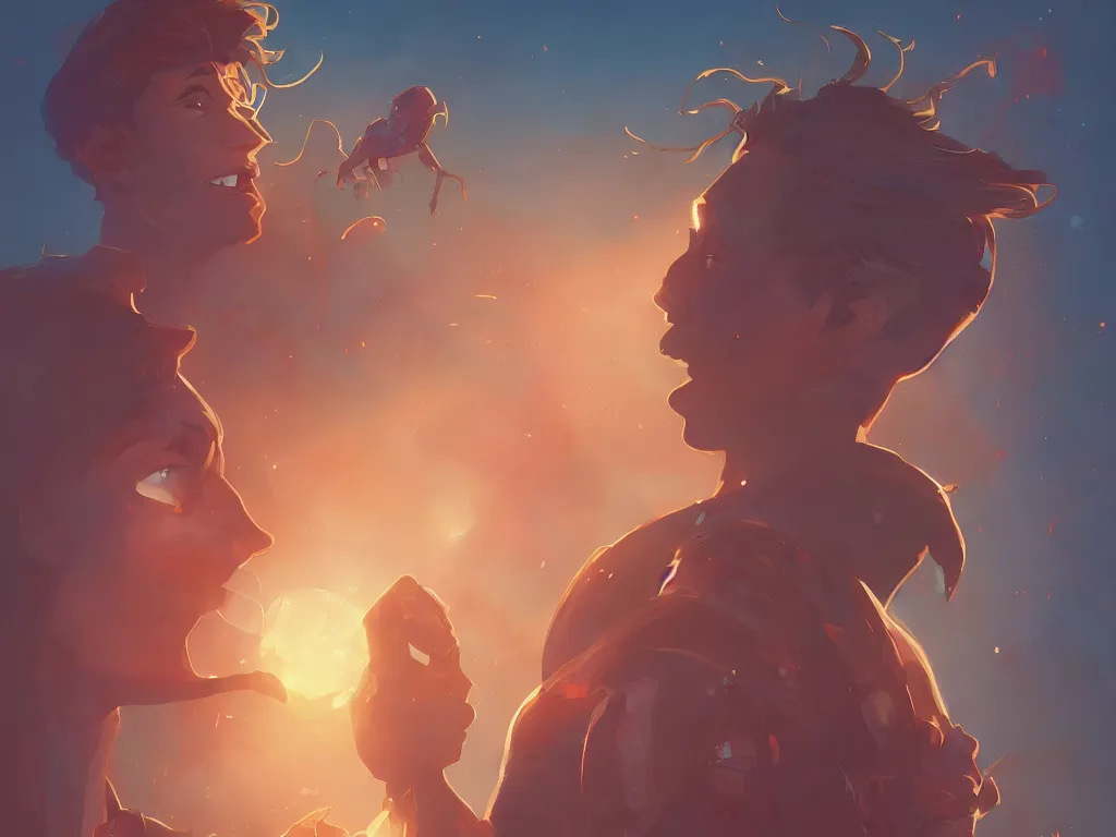 Image similar to single hero world stranger things, behance hd by jesper ejsing, by rhads, makoto shinkai and lois van baarle, ilya kuvshinov, rossdraws global illumination, golden ratio, symmetrical beauty face