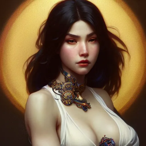 Prompt: a portrait of ghandicinematic lighting, photorealistic, octane render, 8 k, depth of field, 3 d, art by artgerm and greg rutkowski and alphonse mucha and uang guangjian and gil elvgren and sachin ten