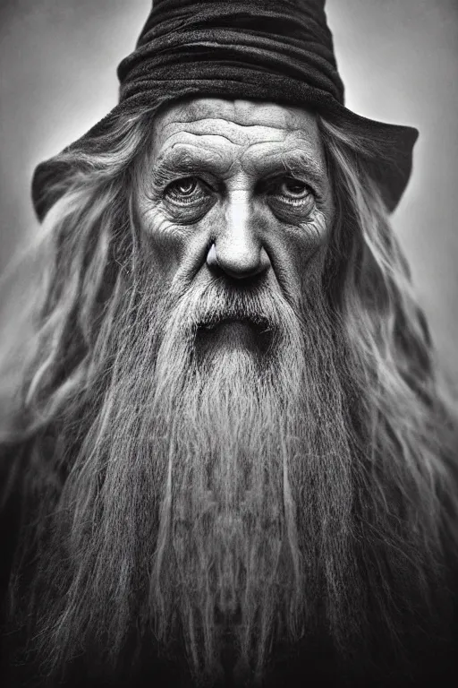 Prompt: portrait of gandalf by lee jeffries