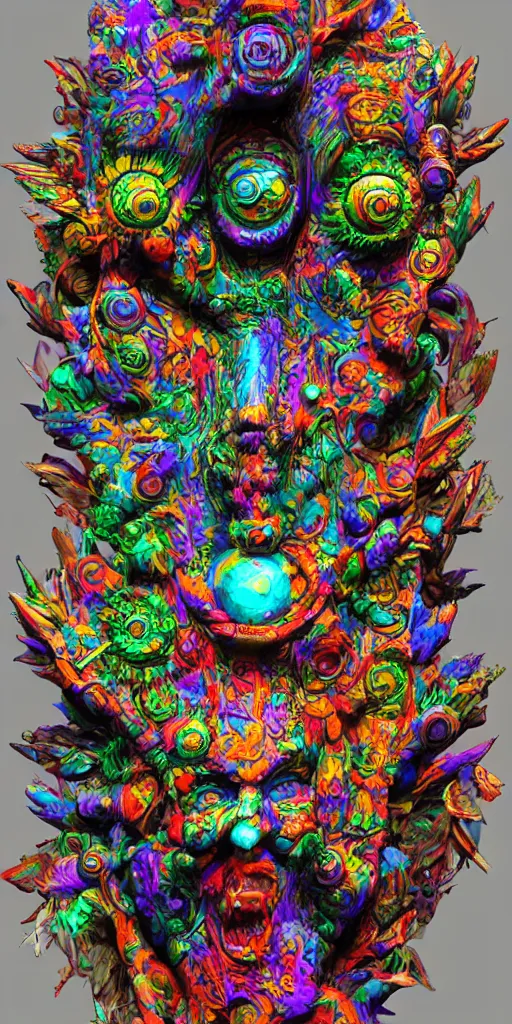 Image similar to psychedelic Shpongle mask concept art trending on artstation hd