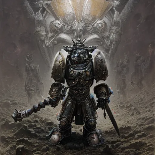 Prompt: warhammer 4 0 k god emperor armor, armor made of metal bones, anthropomorphic shiba inu, stuning 3 d render, masterpiece, glowing black aura, foggy dark, by donato giancola and greg rutkowski and wayne barlow and zdzisław beksinski, realistic face