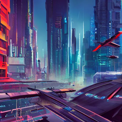 Solar Cyberpunk City Flying by Visualdon - 4K - Skymods