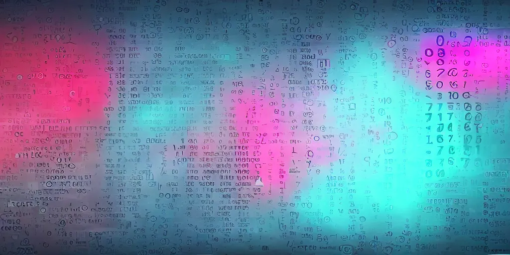 Image similar to sci Fi data readouts, dark screen, cave scan, numbers and lines, colorful