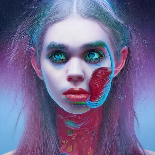 Prompt: genesis music made by grimes, oil painting, ultradetailed, artstation, ultradetailed, digital painting, ultradetailed