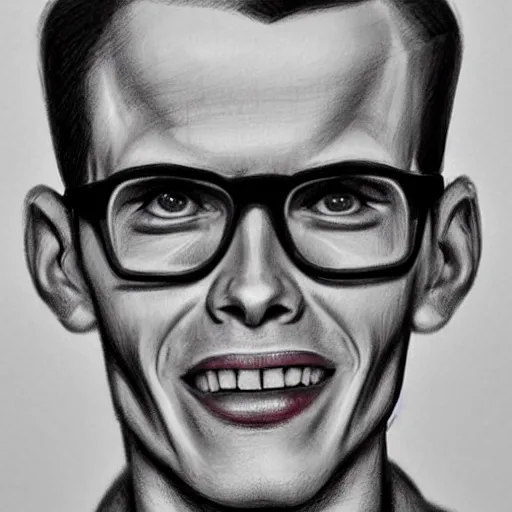 Prompt: A 1950s Style Comic-Like Drawing of iDubbbz, grainy, realistic, hyperrealistic, very realistic, very very realistic, highly detailed, very detailed, extremely detailed, detailed, digital art, trending on artstation, detailed face, very detailed face, very detailed face, realism, HD Quality, 8k resolution, intricate details, body and head in frame, drawing, inked drawing, comic drawing, neat drawing, 1950s, 50s, in the style of Frank Hampson, in the style of Frank Bellamy, in the style of Dave Gibbons, in the style of Don Lawrence, in the style of Wally Wood