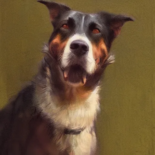 Prompt: dog by Richard Schmid by Jeremy Lipking by moebius by atey ghailan