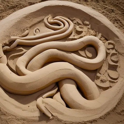 Image similar to distorted by emma rios, by mike mignola sand sculpture. a photograph of the human intestine in all its glory. each section of the intestine is labelled, & various items & creatures can be seen inside, such as bacteria, food particles, & even a little mouse.