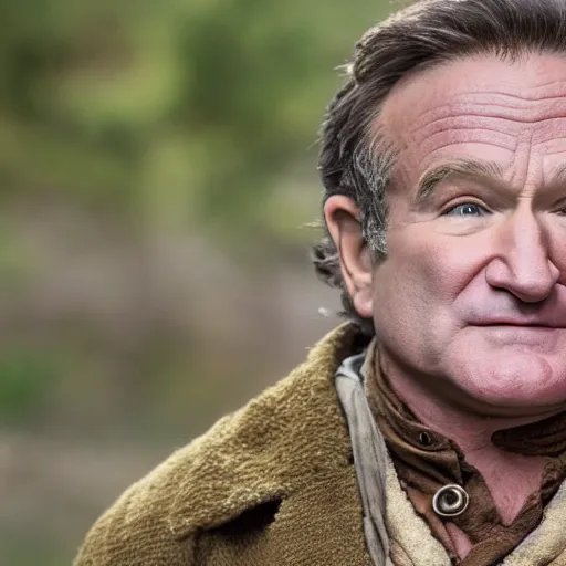 Image similar to Robin Williams as Bilbo Baggins 8k hdr