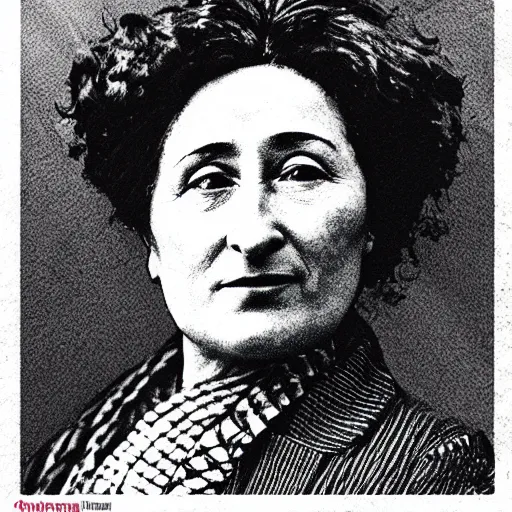 Prompt: socialist revolutionary rosa luxemburg in the style of miyazaki