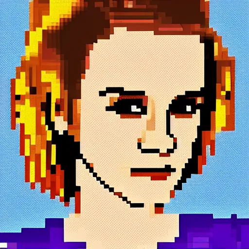 Prompt: pixel art of Emma Watson