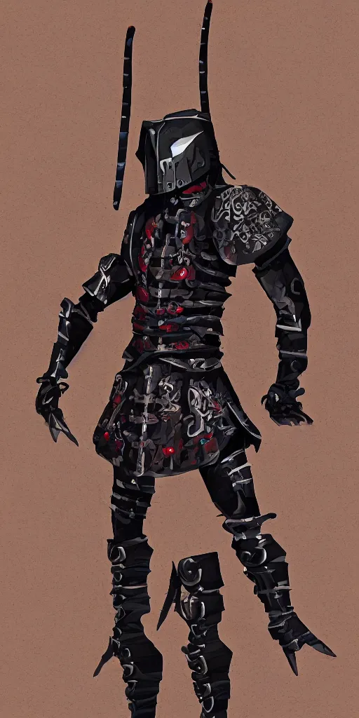 Image similar to samurai, cyber punk ninja humanoid