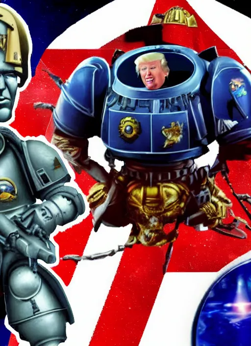 Prompt: donald trump is a space marine, unreal engine 5