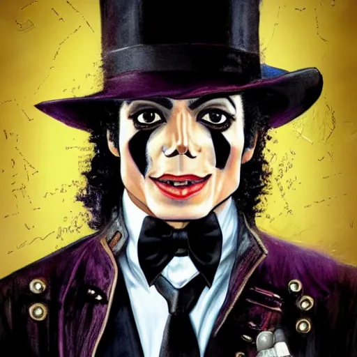 Prompt: michael jackson as two face, realistic, high quality