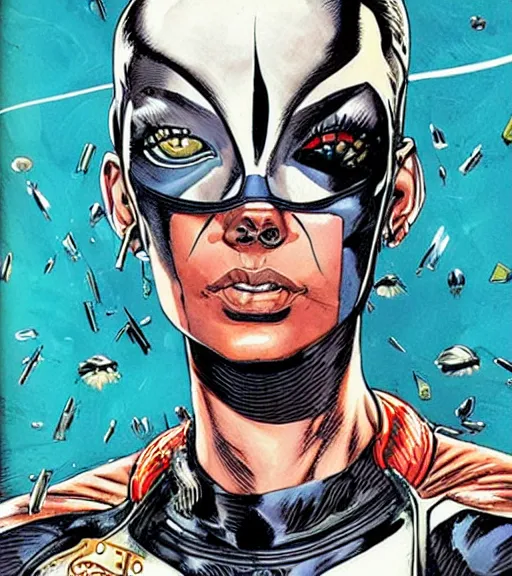 Image similar to portrait of an alien, by DC comics and Sandra Chevrier