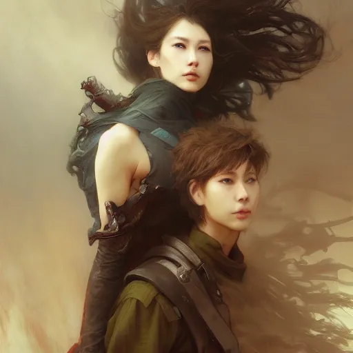 Prompt: Portrait of DataUnion Protocol - TOGETHER is more by Ayami Kojima and Ruan Jia and Mandy Jurgens and Artgerm and william-adolphe bouguereau