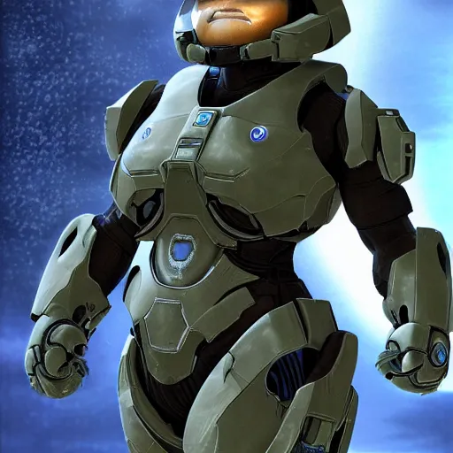 Image similar to danny devito as cortana in halo 3