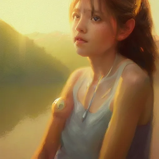 Prompt: real life timmy turner portrait, dramatic light, lake background, 2 0 0 mm focal length, painted by stanley lau, painted by greg rutkowski, painted by stanley artgerm, digital art, trending on artstation