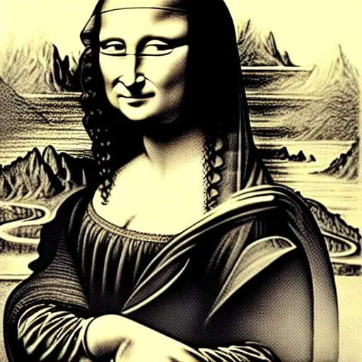 Prompt: mona lisa by ed fairburn, joseph clement coll, franklin booth