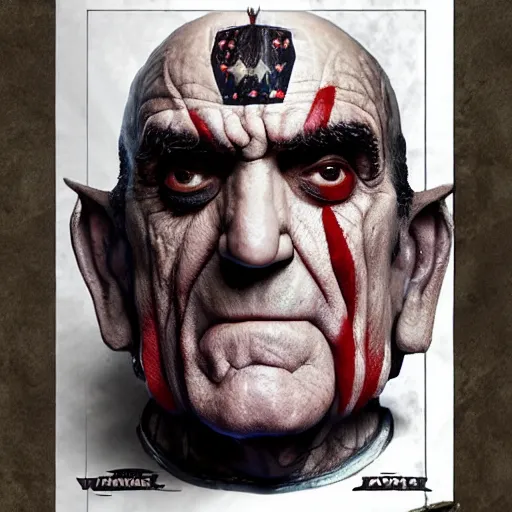 Prompt: Abe Vigoda as the Warhammer 40k Emperor of Mankind