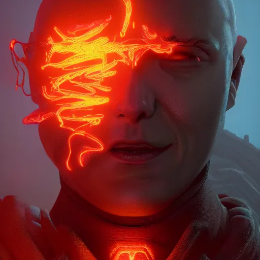 Image similar to Caillou corrupted by demonic power in doom eternal, intricate artwork by Tooth Wu and wlop and beeple. octane render, trending on artstation, greg rutkowski very coherent symmetrical artwork. cinematic, hyper realism, high detail, octane render