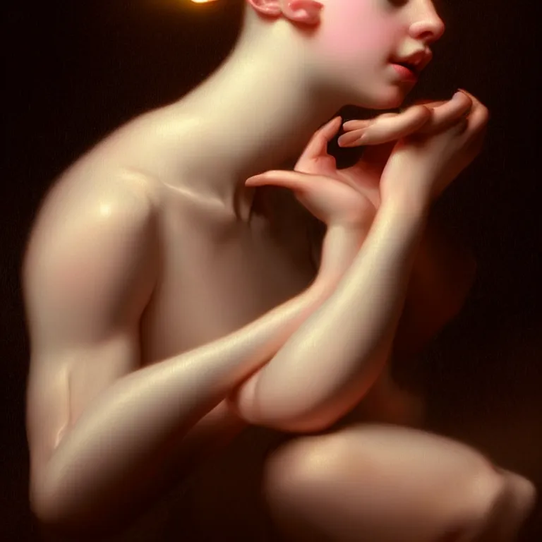 Image similar to epic professional digital art of sweet ballerina accent lighting, painted, intricate, detailed, cheery, fun, effervescent, by roberto ferri, epic, stunning, gorgeous, much wow, much detail, cinematic, masterpiece, unreal engine render