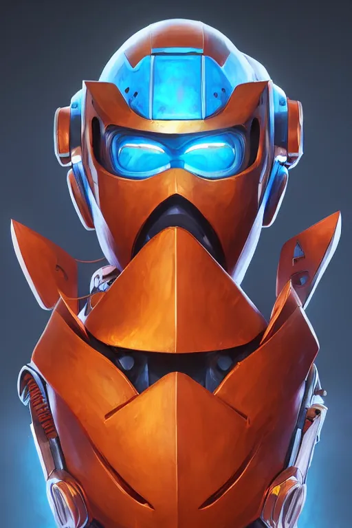 Image similar to epic mask helmet robot ninja portrait stylized as fornite style game design fanart by concept artist gervasio canda, behance hd by jesper ejsing, by rhads, makoto shinkai and lois van baarle, ilya kuvshinov, rossdraws global illumination radiating a glowing aura global illumination ray tracing hdr render in unreal engine 5