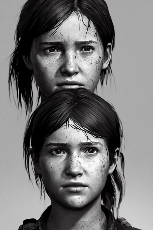 Image similar to ultra realistic facial portrait of ellie from the last of us part 2, digital art, character portrait, highly detailed, trending on artstation, lens flare, atmosphere, hyper realistic, cinematic lightning, sharp focus, unreal engine 5, extreme details perfect face, pretty face, fine - face, illustration, 8 k, ultra texture, masterpiece, oil painted texture