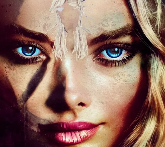 Prompt: Double exposure of margot robbie with nature, highly detailed, trending on artstation