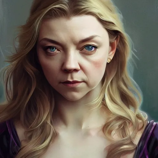 Image similar to Natalie Dormer, intricate, elegant, highly detailed, digital painting, artstation, concept art, smooth, sharp focus, illustration, art by artgerm and greg rutkowski and alphonse mucha,