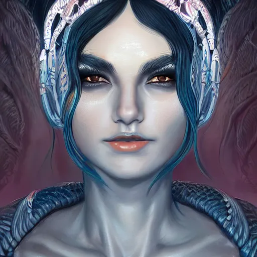 Image similar to leech queen, beautiful, detailed symmetrical close up portrait, intricate complexity, in the style of artgerm and ilya kuvshinov, magic the gathering art