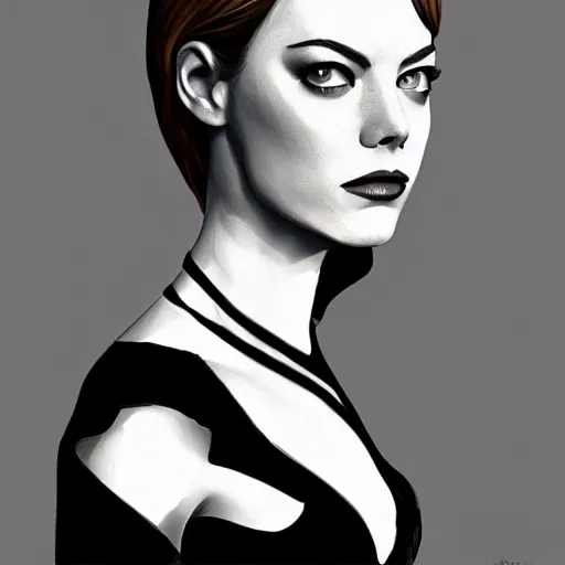 Image similar to Full-body portrait of Emma Stone as catwoman, trending on Artstation, realistic studio lighting, realistic shadows, by Jason Chan