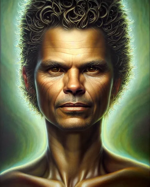 Image similar to detailed portrait of timothy olyphant olive!! tree! by tomasz alen kopera and peter mohrbacher and johanna martine! and margaret keane! coherent alluring luminescent