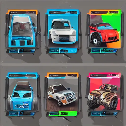 Image similar to car engine, car parts concept, card, comic page, realistic fortnite, ui card