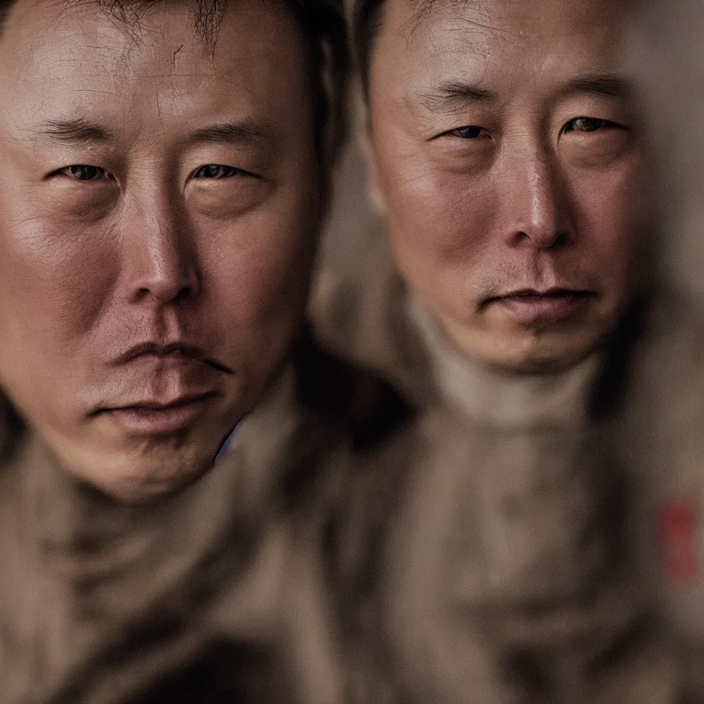 Prompt: ancient mongolian elon musk, close up, cinematic, 5 0 mm