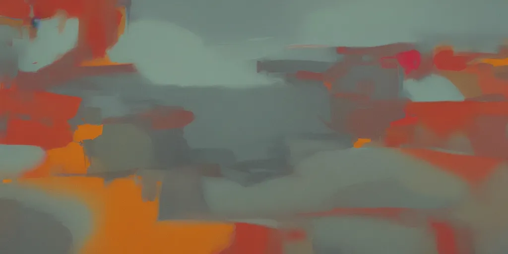 Image similar to abstract landscape painting at 12:00 by james jean and David Schnell, rendering, redshift, octane