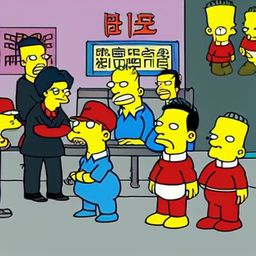 Image similar to chinese boy, simpsons style