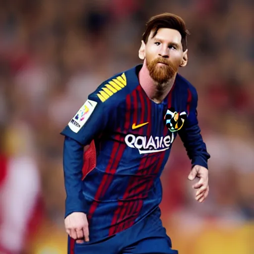 Prompt: lionel messi as the flash, 8 k