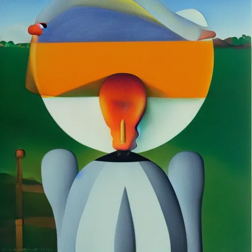 Image similar to The only colab between Tarsila do Amaral and Rene Magritte