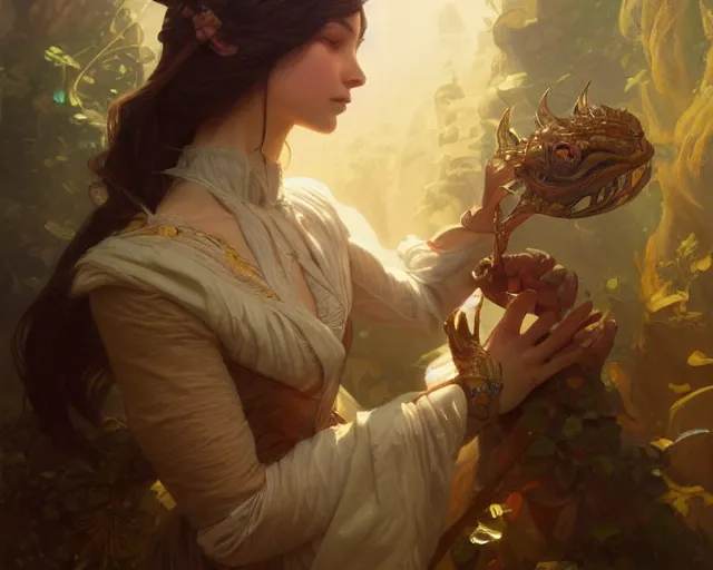 Image similar to photography of richard doyle, deep focus, d & d, fantasy, intricate, elegant, highly detailed, digital painting, artstation, concept art, matte, sharp focus, illustration, hearthstone, art by artgerm and greg rutkowski and alphonse mucha