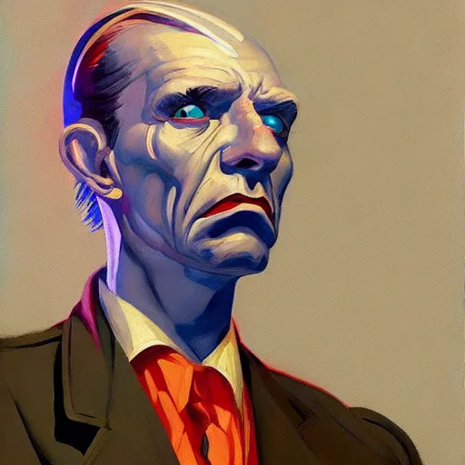 Image similar to Portrait of a mad general, very coherent, painted by Edward Hopper, painted by James Gilleard, airbrush, art by JamesJean