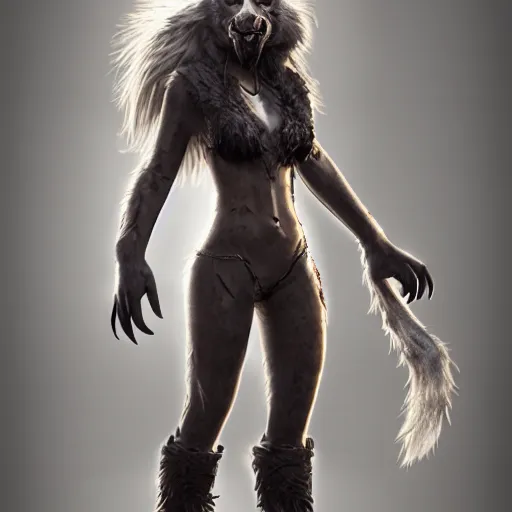 Prompt: cute handsome female werewolf from van helsing unreal engine hyperreallistic render 8k character concept art masterpiece