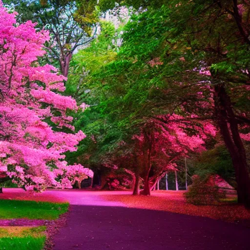 Prompt: pink tree cinematography