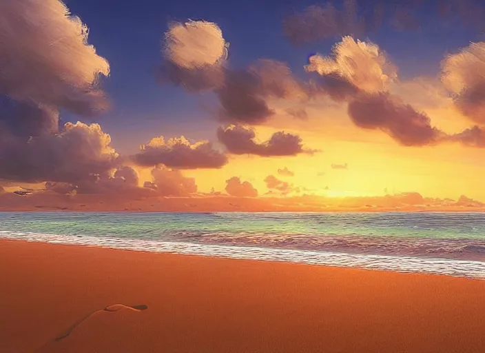 Prompt: a beautiful tropical beach by ivan fedorovich choultse, cinematic lighting