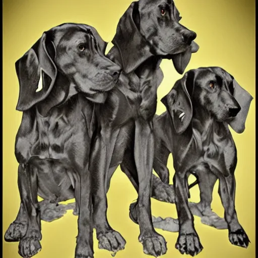 Image similar to Cerebrus the three headed hound of Hades