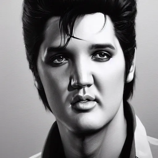 Image similar to portrait of elvis presley by ruan jia and mandy jurgens and artgerm and william - adolphe bouguerea, highly detailed, trending on artstation, award winning,