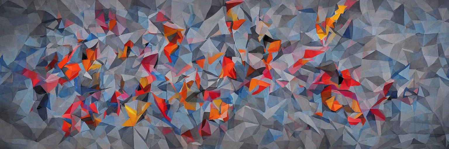 Image similar to abstract human body, Fine Art, Street Art, Mural, Modular Origami