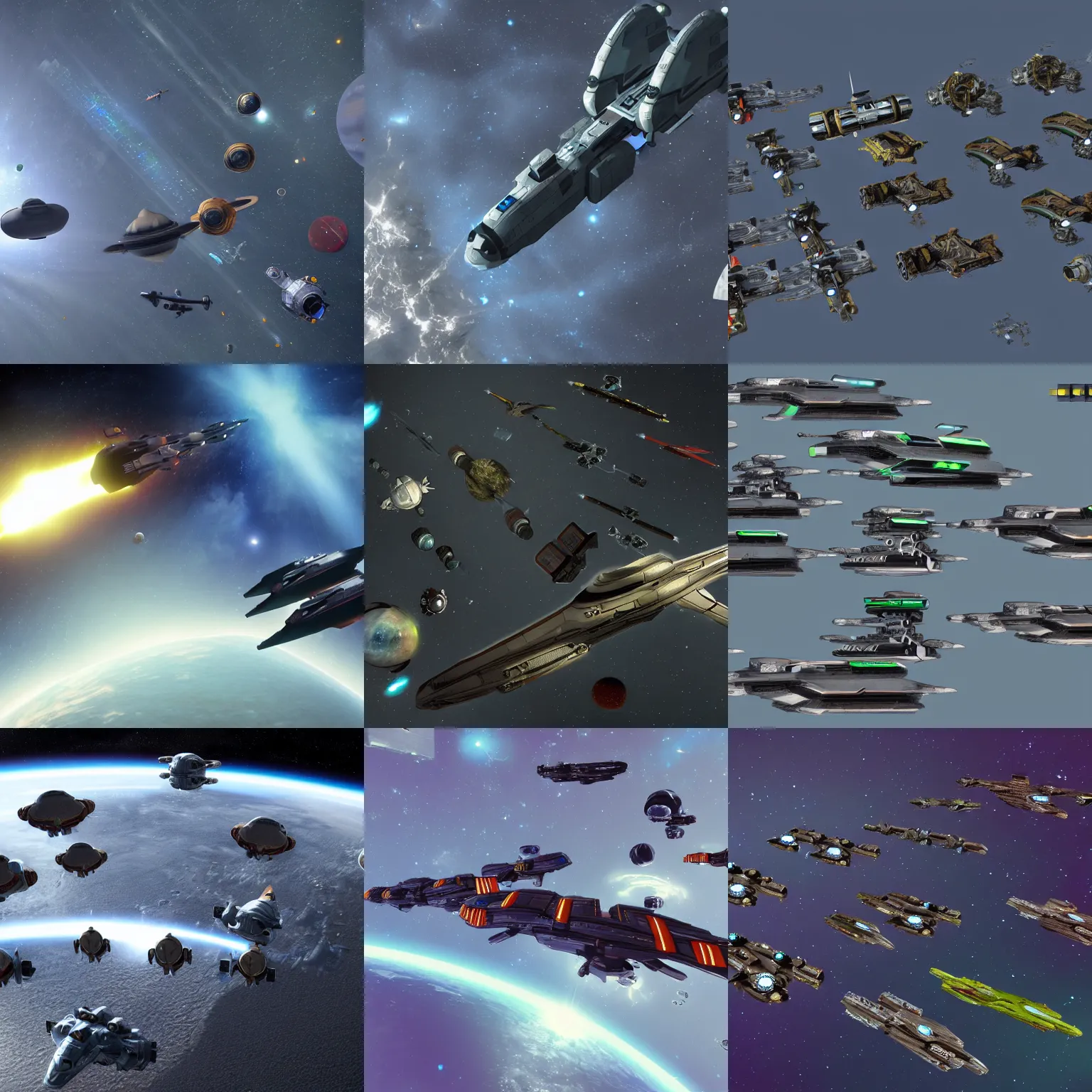 Prompt: space fleet in the source engine