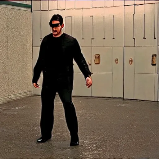 Prompt: A still of Markiplier in The Matrix